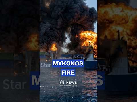 <strong>All</strong> 29 people rescued after ferry catches <strong>fire</strong> off Mykonos