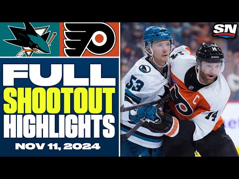 San Jose Sharks at Philadelphia Flyers | FULL Shootout Highlights - November 11, 2024