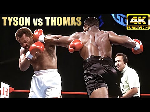 Mike tyson vs pinklon thomas | knockout highlights boxing fight | 4k ultra hd