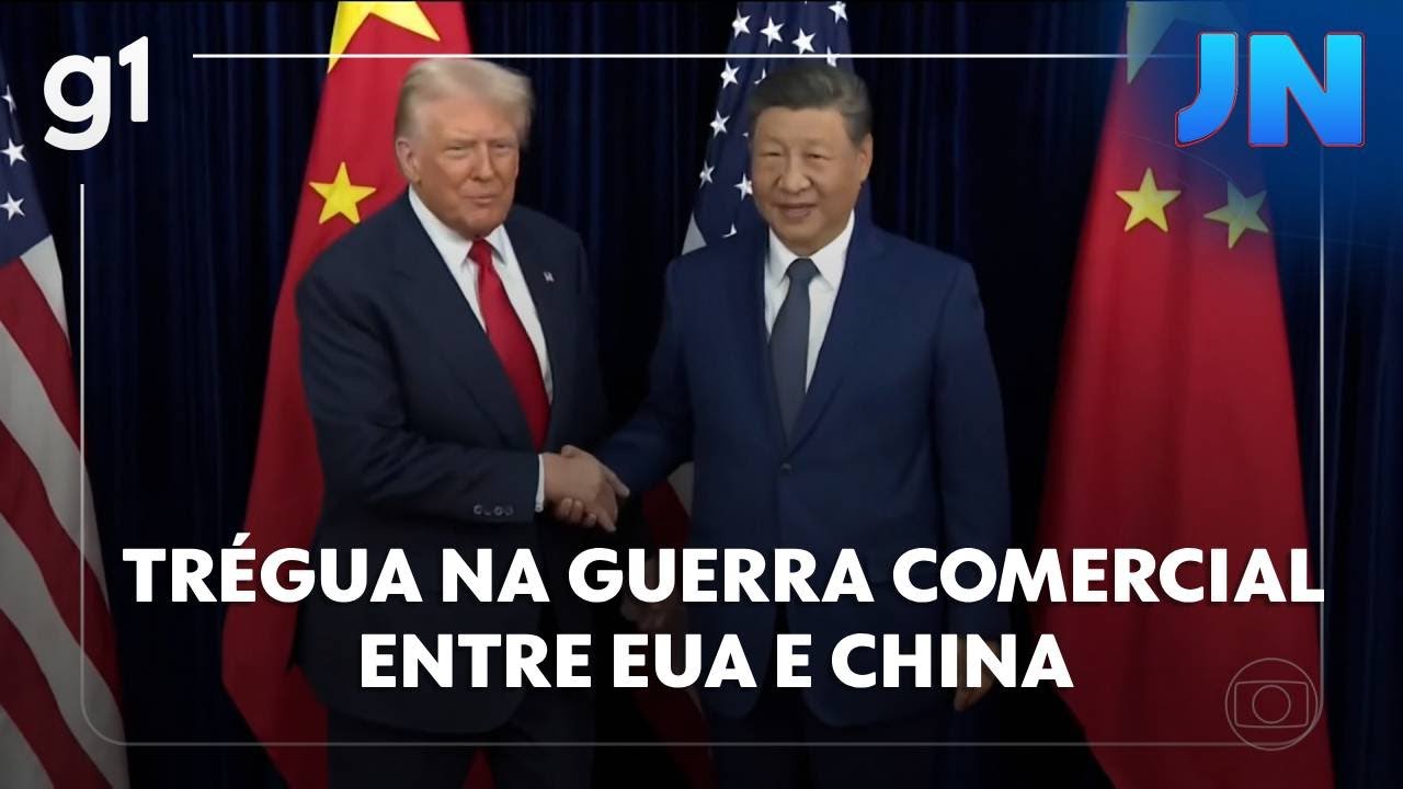 Jornal Nacional encontro de Trump e Xi Jinping sela trégua na guerra comercial entre EUA e China  TV Online Jornal Nacional encontro de Trump e Xi Jinping sela trégua na guerra comercial entre EUA e China