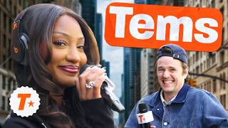 Thumbnail for the video "Testing Tems' Music Knowledge | Track Star*" from Track Star*