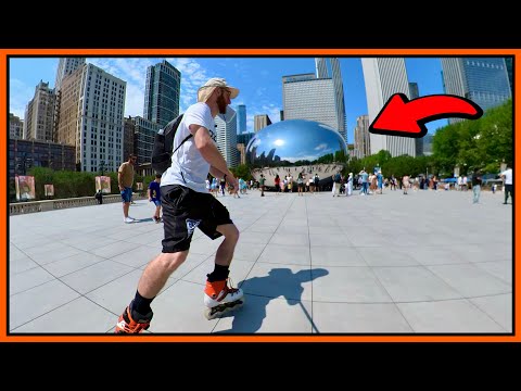 Skating at The Bean - Chicago