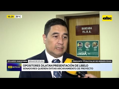 Hernán Rivas: opositores dilatan presentación de libelo
