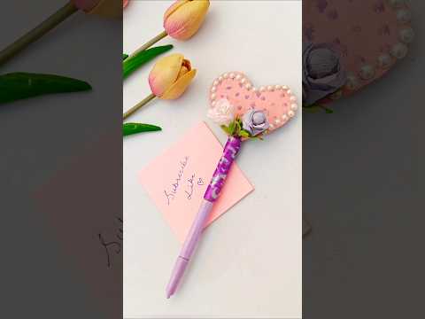 Diy Pen MakeOver✨ | Pencil Decoration Idea | Diy Pen topper #shorts #crafts #diy #pentopper #viral