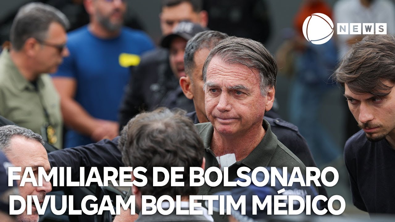 Familiares de Bolsonaro divulgam boletim médico nas redes