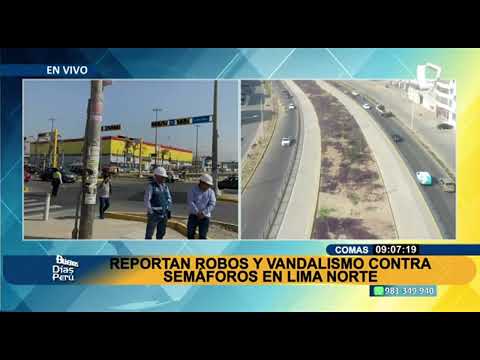 Comas: denuncian robo de semáforos que afecta la ampliación norte del Metropolitano