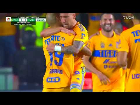 Gol de Fernando Gorriarán | Tigres 1-1 Pachuca | Liga BBVA MX - Clausura 2023 - Jornada 2