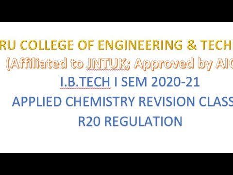 APPLIED CHEMISTRY REVISION CLASSES FOR ECE & AI&DS-01