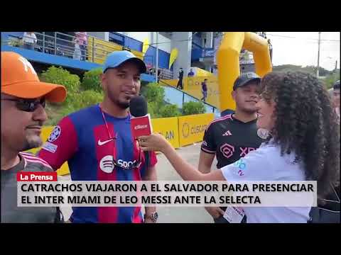Catrachos viajaron a El Salvador para presenciar el Inter Miami de Leo Messi ante La Selecta
