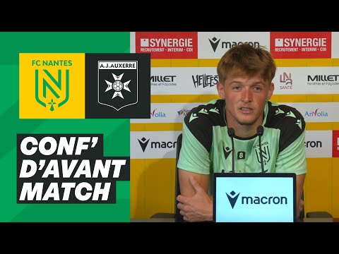 🎥🎙️ [J03] Johann Lepenant avant FC Nantes - AJ Auxerre