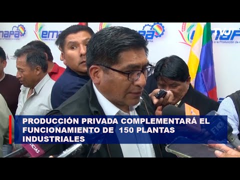 Producción privada complementará el funcionamiento de  150 plantas industriales que implementa