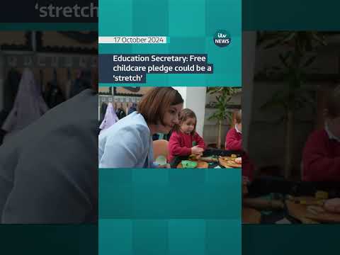 Education Secretary: Free childcare pledge could be a 'stretch' #itvnews