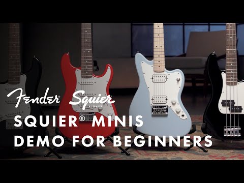 Squier Minis Demo For Beginners | Stratocaster, Jazzmaster & Precision Bass | Fender