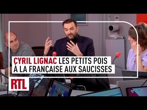 Cyril Lignac : petits pois à la française aux saucisses