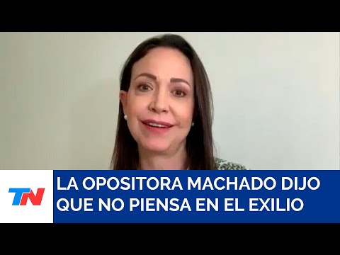 La líder de la oposición venezolana Corina Machado se niega al exilio: El que se va es Maduro