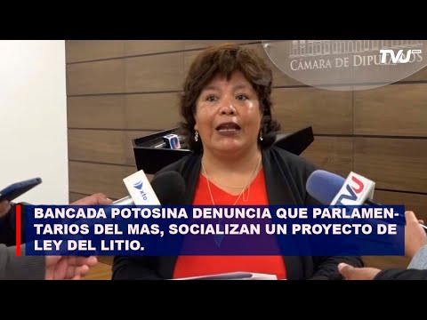 BANCADA POTOSINA DENUNCIA QUE PARLAMENTARIOS DEL MAS, SOCIALIZAN UN PROYECTO DE LEY DEL LITIO