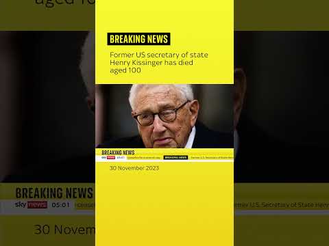 Former United States secretary of state Henry Kissinger has died aged 100