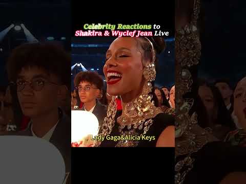 Celebrities reacting <strong>to</strong> Shakira &amp; Wyclef Jean's <strong>live</strong> performance 👀🔥 #Shakira#WyclefJean#CelebrityRea