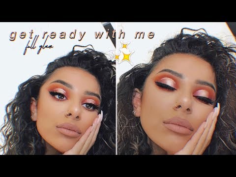 GET READY WITH ME - FULL GLAM MAKEUP & CURLY HAIR