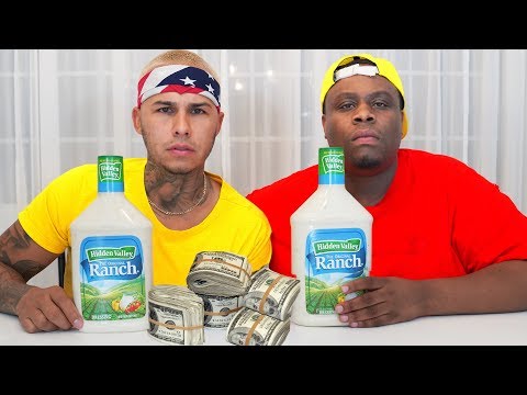 Last One To Finish GIANT Bottle Of RANCH Wins $10,000