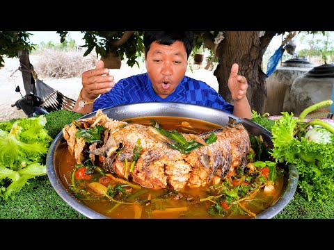 ต้มปลาค่อใหญ่นั่งใต้ลมหอมฮ่วย