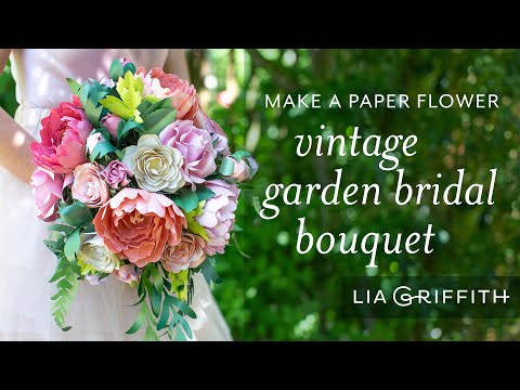Frosted Paper Flower Bouquet for Your Wedding