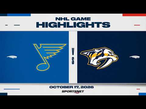 NHL 하이라이트 | 블루스 대 프레데터스 - 2026년 10월 18일
