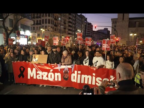 Thousands protest in Valencia over government's flood response | AFP