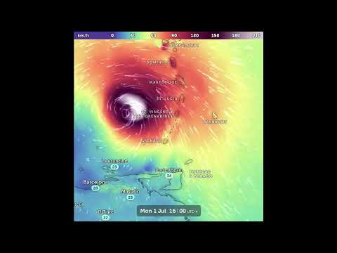 LO ULTIMO El huracán #Beryl traerá vientos fuertes a islas de San Vicente y las Granadinas y Granada
