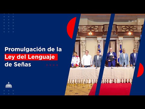 Acto de promulgación de “Ley Lenguaje de Señas”.