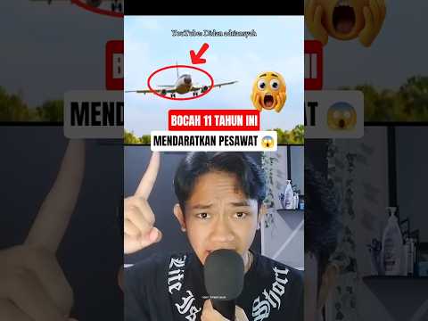 BOCAH 11 TAHUN MENDARATKAN PESAWAT! | 11-Year-Old Lands Plane 😱#shorts #viral #plane #hero