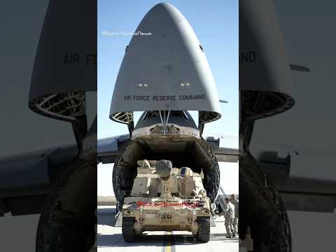 C-5M Super Galaxy Carries Full Heavy Equipment Load