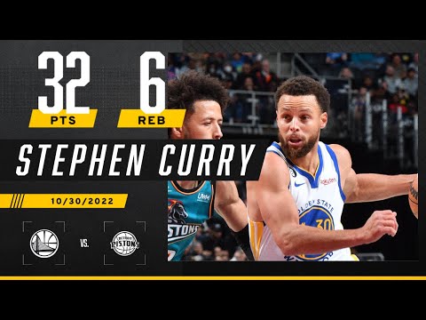 Steph Curry rings up 32 PTS, 6 REB in bout with Pistons ‍ video clip