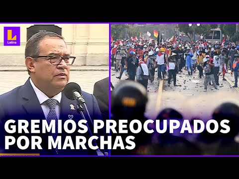 Marchas en Lima: Ministros se reunieron con gremios empresariales preocupados por movilizaciones