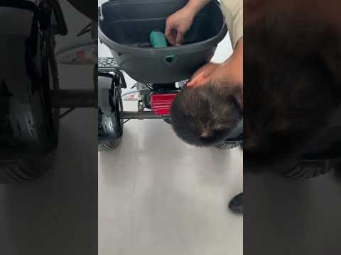 How to install the rear box of the three wheel electric scooter?