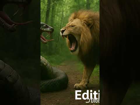 OMG lion vs snake #shorts #     this is a image to videos Ai comments to learn