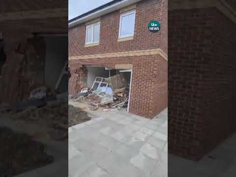 Police investigating an incident at new-build estate with seven damaged properties #itvnews