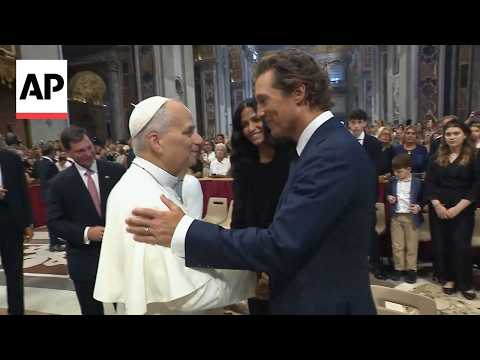 Matthew McConaughey meets the pope