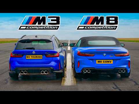 BMW M3 Touring vs BMW M8 Competition: Drag Race Showdown