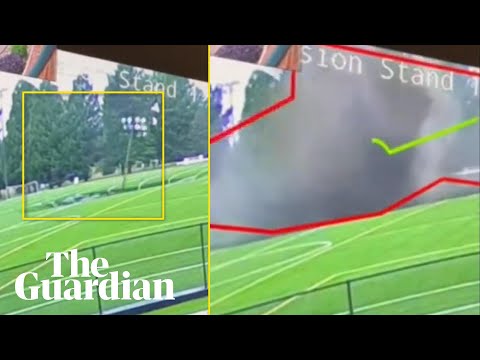 Sinkhole opens on US soccer field
