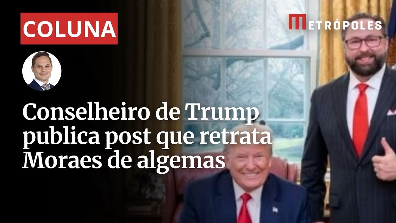 Conselheiro de Trump publica post que retrata Moraes de algemas
