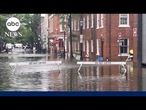 Flash flood threats from South Carolina to New York and New England