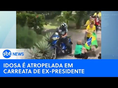 Idosa é atropelada durante carreata de Jair Bolsonaro | #SBTNewsnaTV (13/04/24)