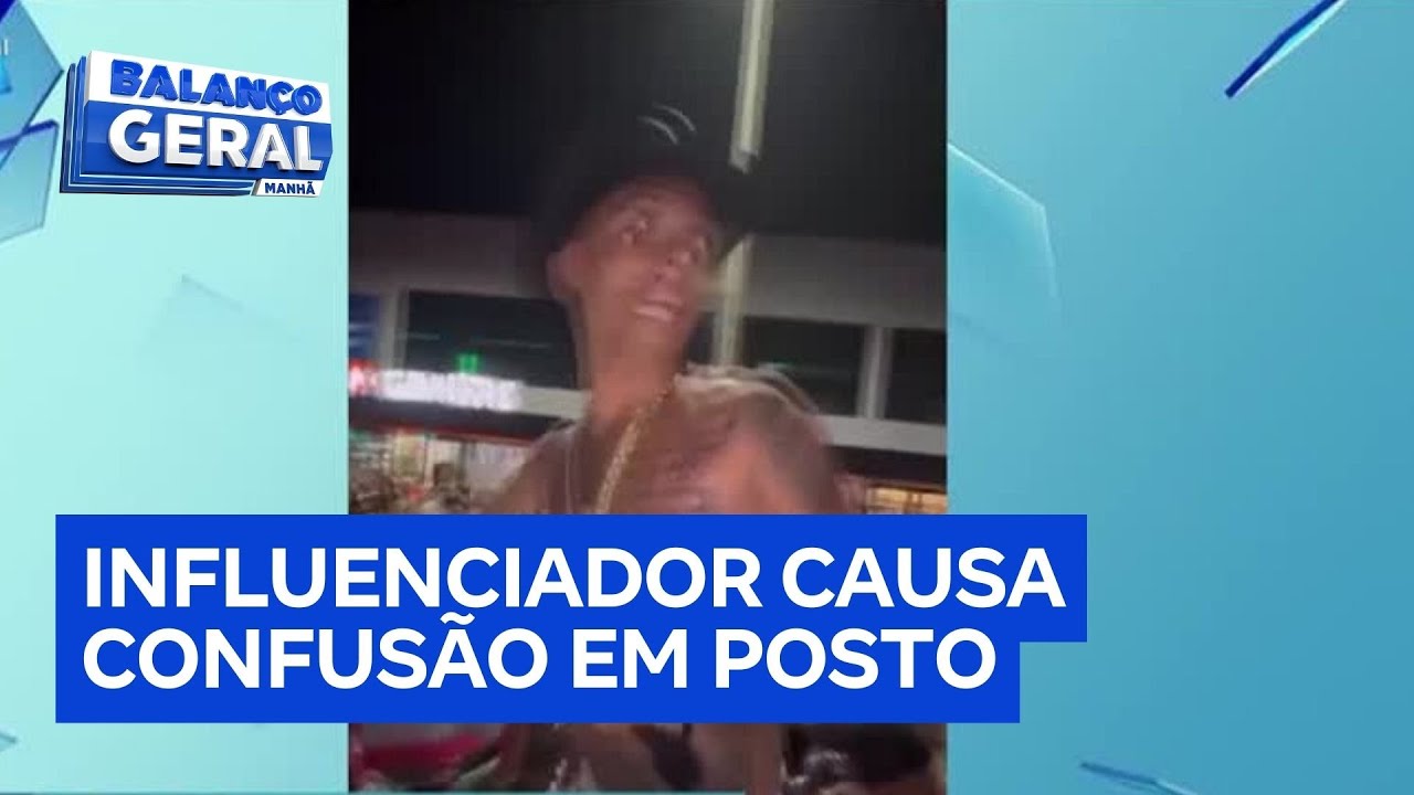 Influenciador promete distribuir dinheiro e provoca tumulto em posto de gasolina