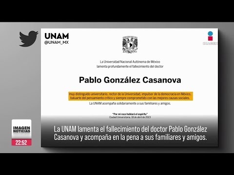 Murió a los 101 años, Pablo González Casanova, ex rector de la UNAM | Ciro Gómez Leyva