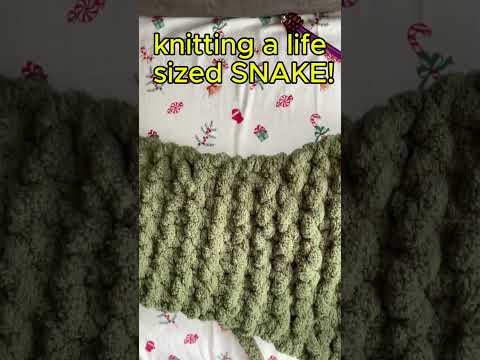 KNITTING A LIFE SIZED SNAKE! My biggest project EVER! #art #knitting #artandcraft #howispendmyday