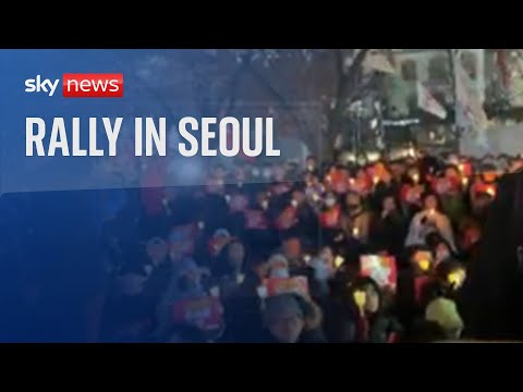 Watch live: Rally in South Korea after martial law chaos