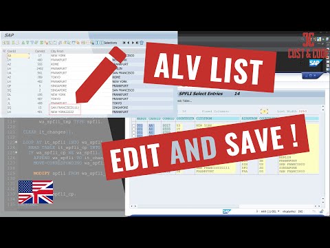 ALV List – ALV Grid Edit – Change and Save Entries [english]