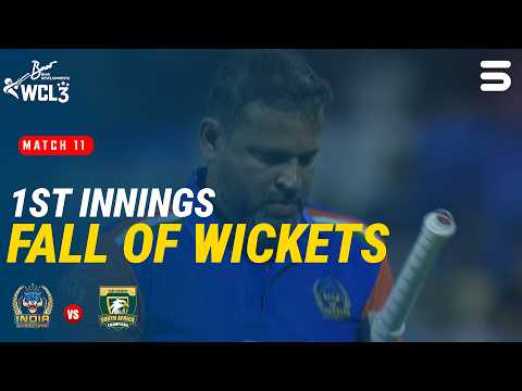 India's Fall Of Wickets | India Champions vs South Africa Champions | Match 11 | WCL 2026 | M9O1H