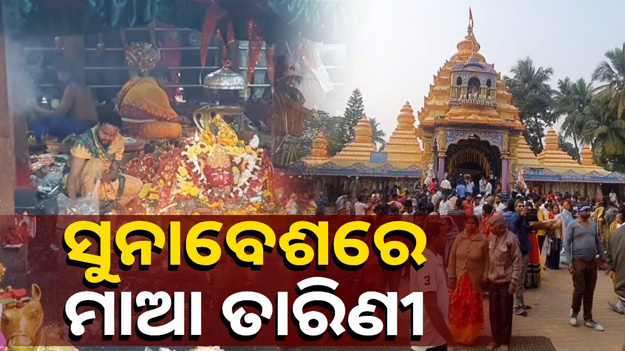 ମକର ସଂକ୍ରାନ୍ତିରେ ଘଟଗାଁ ମାଆ ତାରିଣୀଙ୍କ ପୀଠରେ ସୁନାବେଶ ଦର୍ଶନ କଲେ ଭକ୍ତ